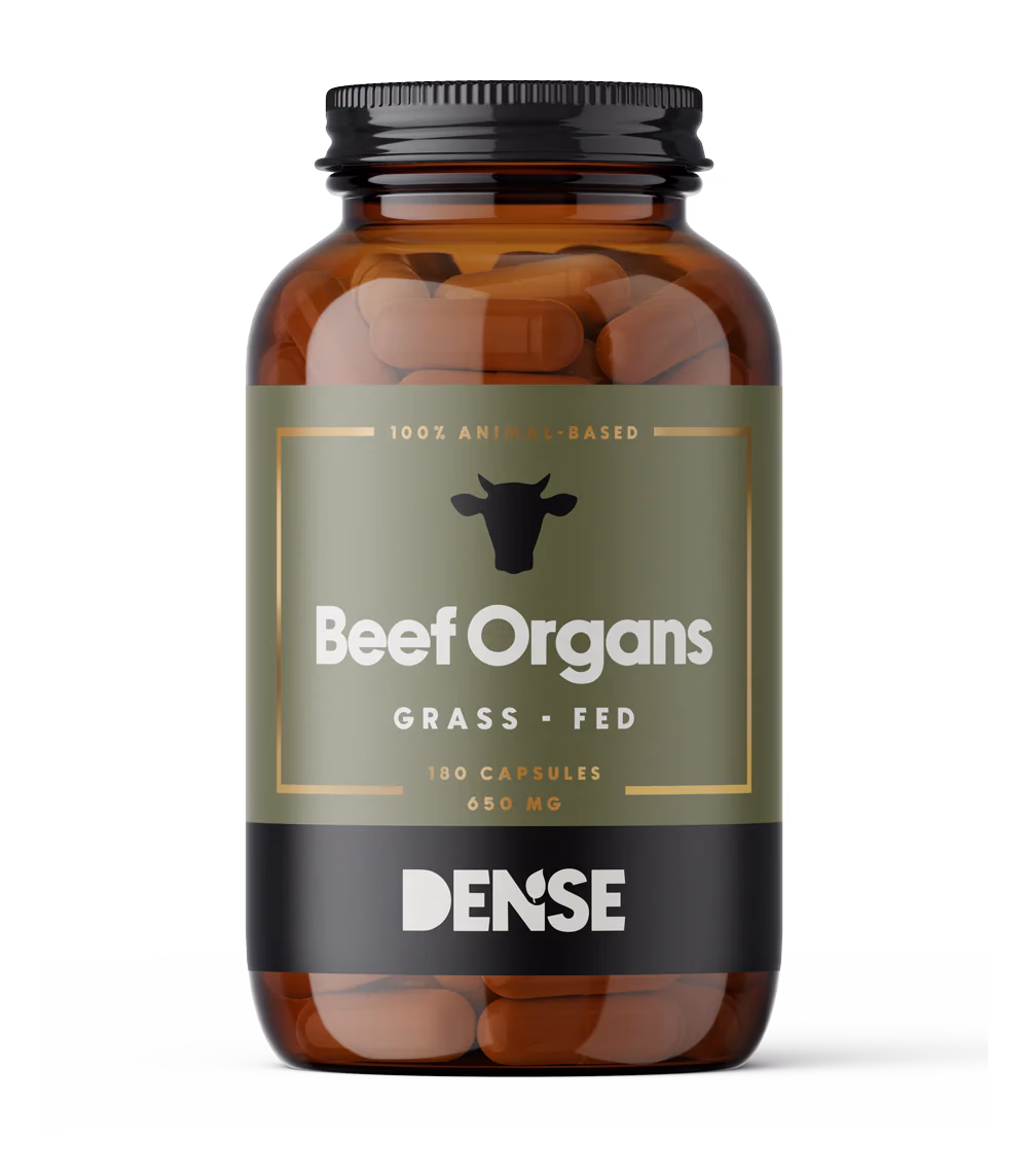 DENSE Beef Organs – Gressforet organtilskudd – 180 kapsler